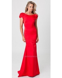 JS Collections Js Collection Rosette Cowl Back Evening Gown
