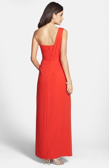 BCBGMAXAZRIA Kristine One Shoulder Peplum Gown 338 Nordstrom