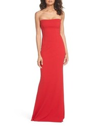 Katie May Mary Kate Strapless Cutout Back Gown