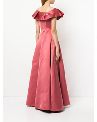 Paule Ka One Shoulder Flared Gown