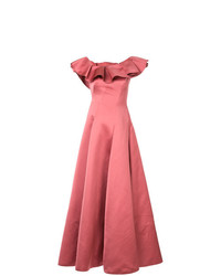 Paule Ka One Shoulder Flared Gown