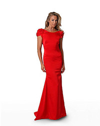 JS Collections Red Carpet Cowl Back Gown