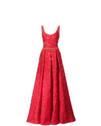 Marchesa Notte Rose Pattern Gown