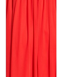 JS Boutique Ruched Chiffon Cap Sleeve Gown