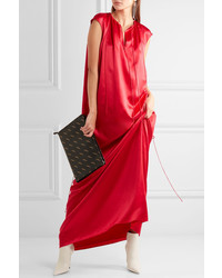 Balenciaga Silk Satin Maxi Gown Red
