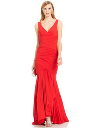JS Collections Sleeveless Ruched Mermaid Gown