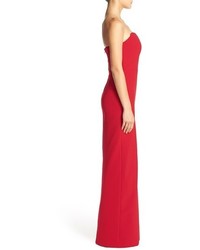 Nicole Miller Strapless Crepe Gown