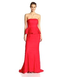 Adrianna Papell Strapless Evening Gown