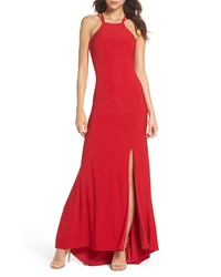 Morgan & Co. Strappy Trumpet Gown