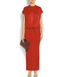 Givenchy Twist Front Gown In Red Stretch Jersey