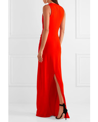 Lanvin Twist Front Jersey Gown Red