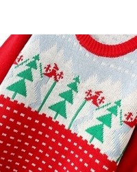 Christmas Tree Red Knit Sweater