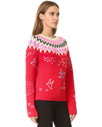 Nina Ricci Fair Isle Crew Neck Sweater