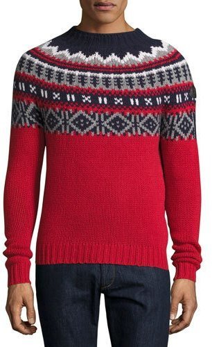 Moncler Fair Isle Crewneck Sweater 