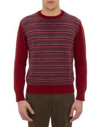 Aspesi Fair Isle Sweater Red