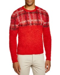 Carven Plaid Top Jacquard Sweater
