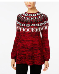 Style&co. Style Co Fair Isle Bishop Sleeve Sweater Only At Macys