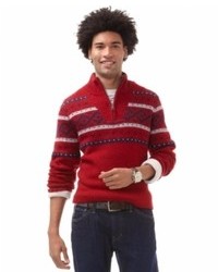 Nautica Sweater Deep Fair Isle Sweater