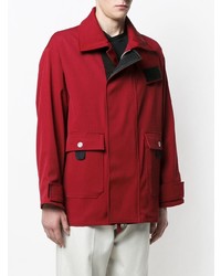 Mackintosh 0004 Brick Red Virgin Wool Blend 0004 Fireman Coat