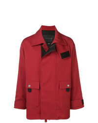 Mackintosh 0004 Brick Red Virgin Wool Blend 0004 Fireman Coat