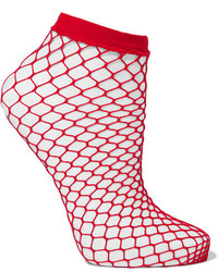 Falke Fishnet Socks Red