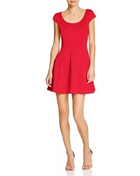 GUESS Mesh Paneled Back Fit And Flare Dress