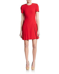 Alexander McQueen Pleated Fit And Flare Dress