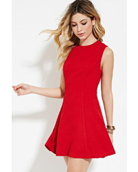 Forever 21 Textured Fit And Flare Dress