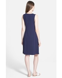Eileen Fisher V Neck Jersey Fit Flare Dress