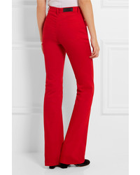 Sonia Rykiel High Rise Flared Jeans Tomato Red