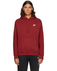 Nike Red Fleece Sportswear Club Hoodie