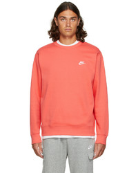 Nike Pink Fleece Sportswear Club Sweatshirt