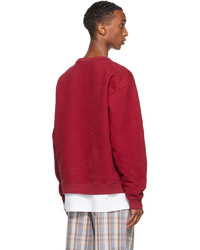 Acne Studios Red Fleece Logo Sweatshirt