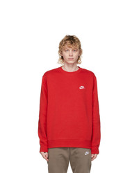 Nike Red Fleece Nsw Club Sweatshirt
