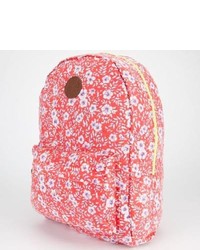Red Floral Backpack