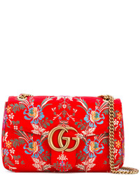 Gucci Gg Marmont Floral Print Shoulder Bag