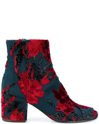 P.A.R.O.S.H. Floral Block Heel Boots
