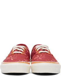Vans Red Embroidered Og Authentic Lx Sneakers
