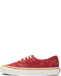 Vans Red Embroidered Og Authentic Lx Sneakers