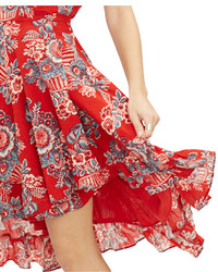 Denim & Supply Ralph Lauren Floral Print Gauze Wrap Dress
