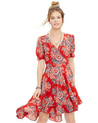 Denim & Supply Ralph Lauren Floral Print Gauze Wrap Dress