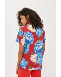 adidas Originals Floral Print Trefoil T Shirt