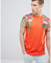 Hype T Shirt With Tropical Print In Red