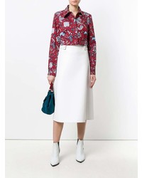 Dvf Diane Von Furstenberg Floral Printed Shirt