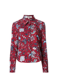 Dvf Diane Von Furstenberg Floral Printed Shirt