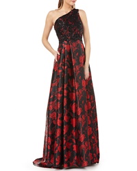 Carmen Marc Valvo Infusion One Shoulder Ballgown