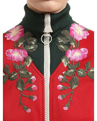 Gucci Floral Patch Techno Jersey Track Jacket