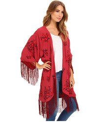 Free People Embroidered Floral Kimono