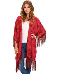 Free People Embroidered Floral Kimono