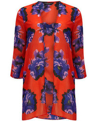 Dorothy Perkins Red And Blue Floral Kimono